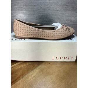 EASY SPIRIT Womens Beige Padded Orly Round Toe Slip On Flats Shoes 7.5